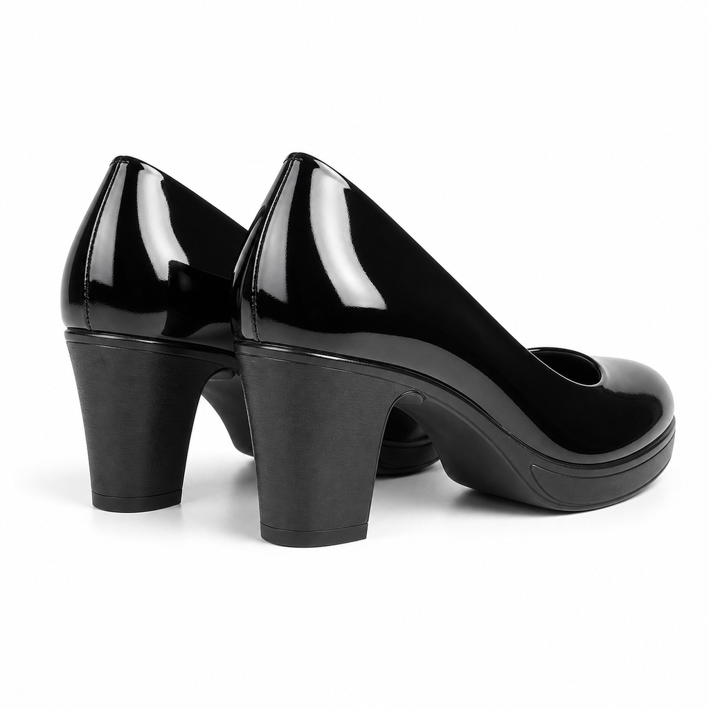 CUSHHIDE Women's Patent-Look Dress Heels