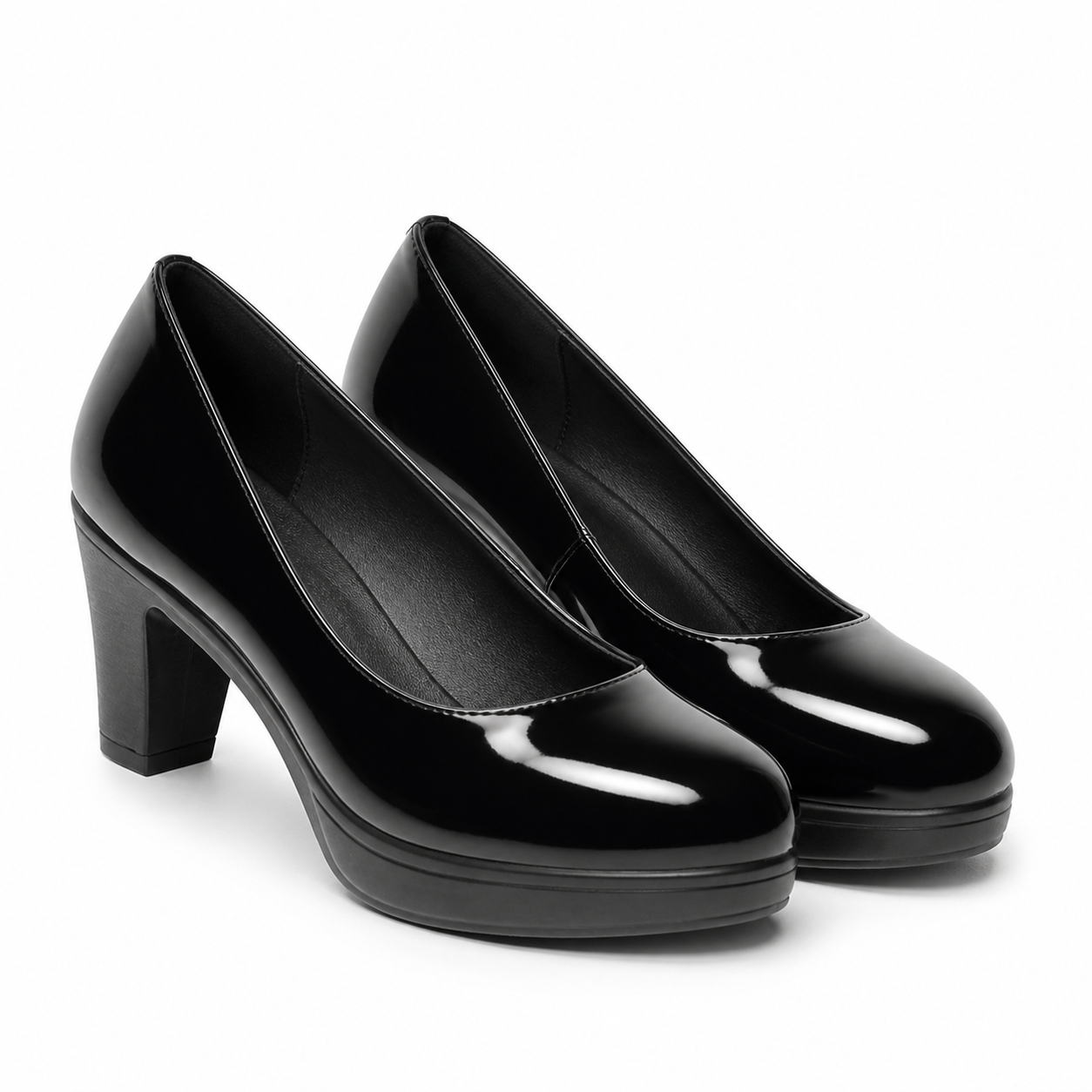 CUSHHIDE Women's Patent-Look Dress Heels