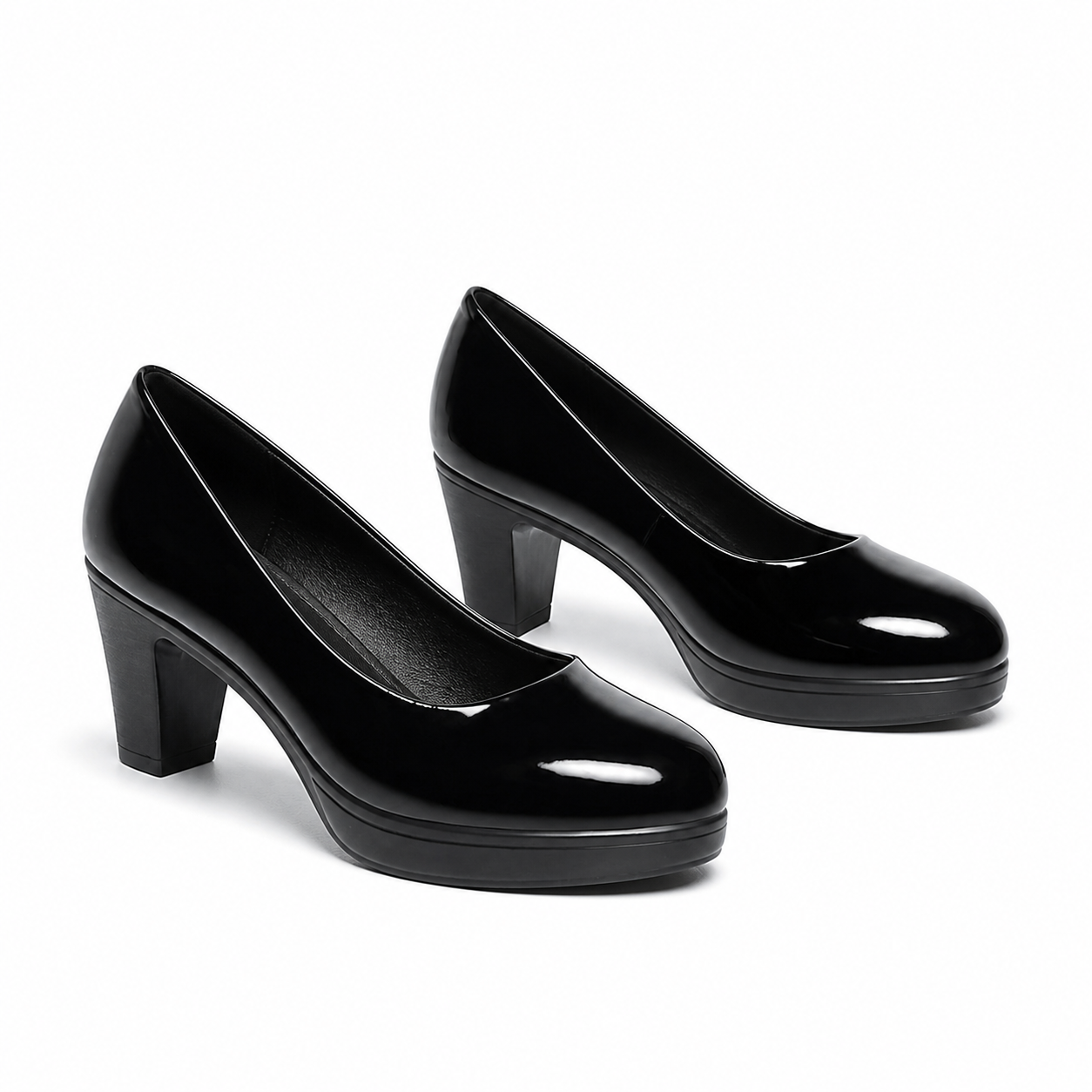 CUSHHIDE Women's Patent-Look Dress Heels