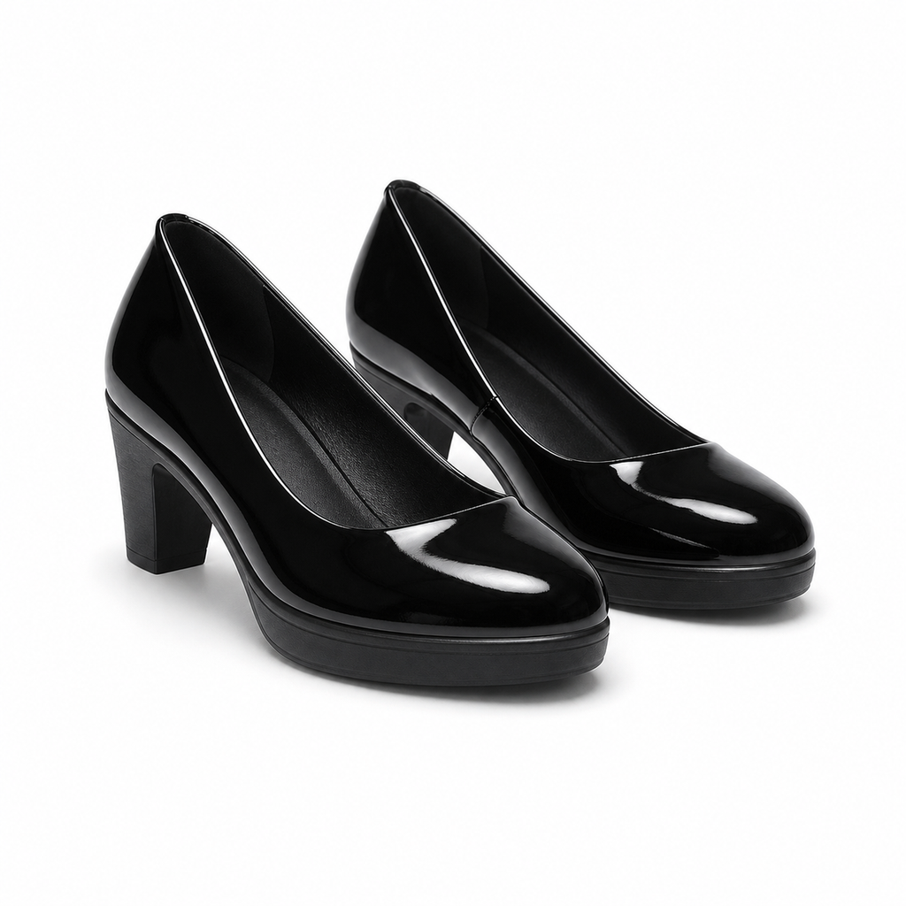 CUSHHIDE Women's Patent-Look Dress Heels