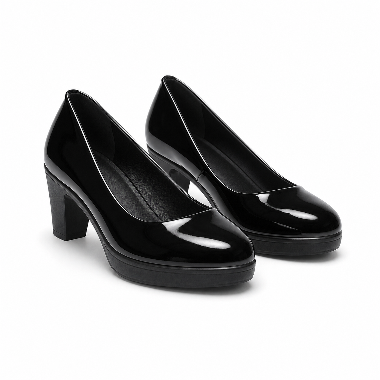 CUSHHIDE Women's Patent-Look Dress Heels