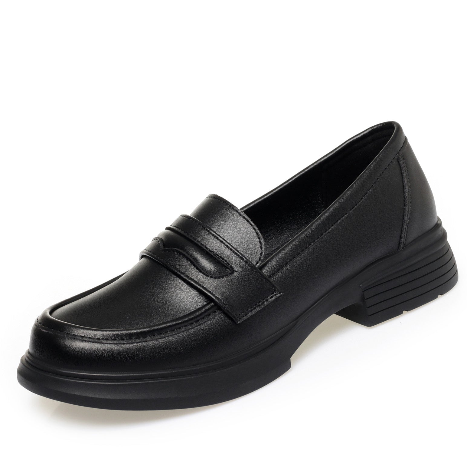 CUSHHIDE Women's Classic Loafers, 1.2-Inch Heel